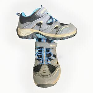 Merrell Toddler Trail Hiking Shoes Gray Blue Select Grip Size 6.5